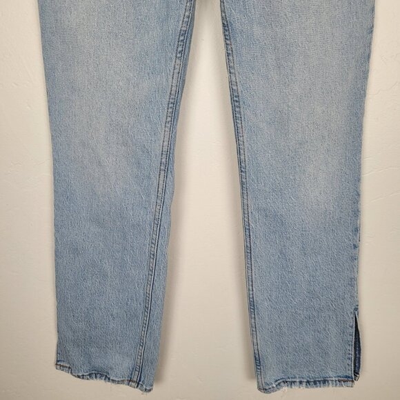 Abercrombie & Fitch Size 25S The 90s Straight Ultra High Rise Jeans Side Slits - Picture 5 of 13
